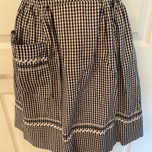 Vintage Black & White gingham check apron